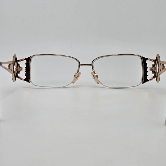 Caviar Champagne Series M5568 C.21 Gold w/ Swarovski Crystals Eyeglasses Frame - Picture 6 of 16